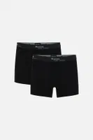 Kom Erkek Boxer - Tight Pamuklu 2 li Erkek Boxer Siyah