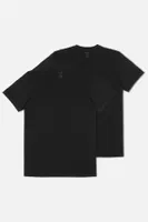 Kom Eduardo Bisiklet Yaka 2 li Erkek Tshirt Siyah görsel 6
