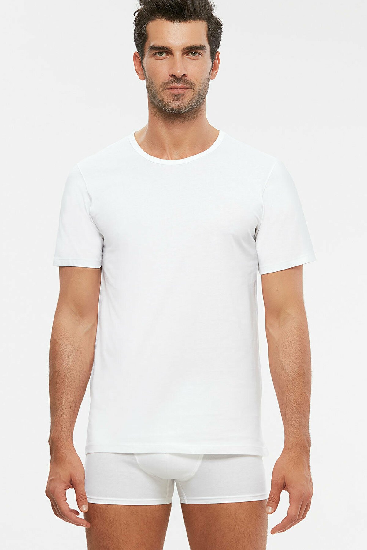 Kom Erkek Hulio Bisiklet Yaka 2 li Erkek Tshirt