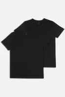 Kom Erkek Hulio Bisiklet Yaka 2 li Erkek Tshirt Siyah görsel 5