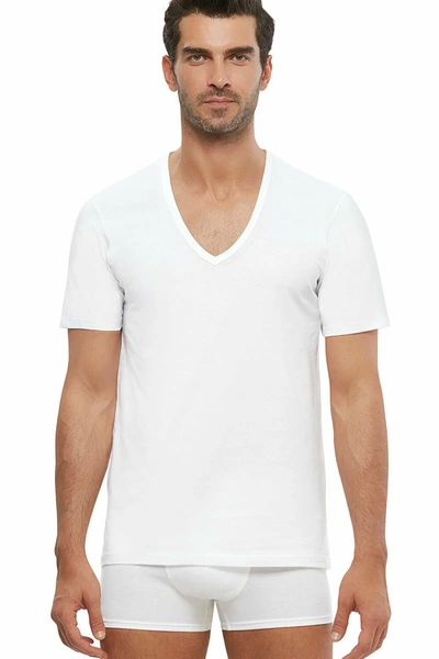 Kom Enrico V Yaka Pamuk 2 li Erkek Tshirt