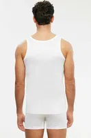 Kom Erkek Atlet - Elite Pamuk Merserize Askılı Erkek Atlet Beyaz görsel 4