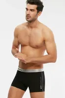 Kom Erkek Boxer - Conan Pamuk Silver Elastik Kemer Boxer görsel 5