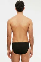 Kom Erkek Slip - Andres Modal Jakar Desen Erkek Slip Siyah görsel 4