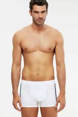 Kom Kom Erkek Şort - Contra Pamuklu Parçalı Erkek Boxer