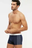 Kom Erkek Şort - Contra Pamuklu Parçalı Erkek Boxer görsel 7
