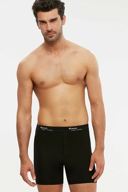 Kom Kom Erkek Long Şort - Long Çift Düğmeli Uzun Erkek Boxer