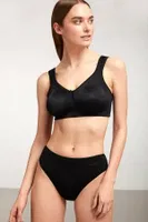 Kom Toparlayıcı Sütyen - Serena Dikişsiz Toparlayıcı Sütyen Siyah görsel 8