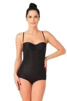 Lazer Kesim Göğsü Açık Slip Korse Emay 2723 Siyah