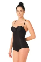 Lazer Kesim Göğsü Açık Slip Korse Emay 2723 Siyah farklı açı