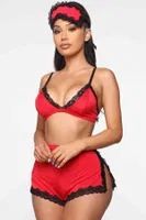 Merry See Seksi Sütyen Külot Takım MS3247-Kırmızı Kırmızı görsel 4