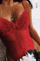 Sexy Kırmızı Body Merry See MS2517 Kırmızı görsel 4