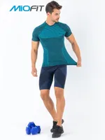 MioFit Active Mavi Erkek Tişört Blue detay görünüm