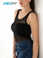 MioFit Mesh Seamless Bayan Tişört Siyah görsel 4