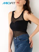 MioFit Mesh Seamless Bayan Tişört Siyah görsel 6