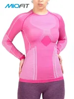 MioFit Pro Dry Fit Dikişsiz Spor Shirt Gri-Pembe görsel 4