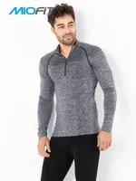 MioFit Ultimate Half Zip Hoodie Gri detay görünüm
