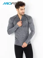 MioFit Ultimate Half Zip Hoodie Gri farklı açı