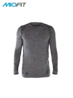 Miorre Active Wear Uzun Kollu Fonksiyonel T-shirt Gri Melanj detay görünüm