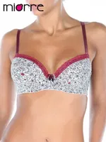 Miorre Boş Kap Vintage Floral Sütyen Bordo farklı açı