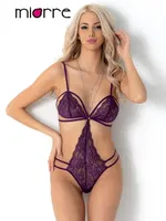 Miorre Dantel İpli Babydoll Mor farklı açı