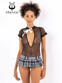 Miorre Miorre Fileli Ekose Etek Kostüm Takımı