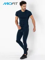 Miorre Miofit Cool Dry Seamless Tişört Lacivert detay görünüm
