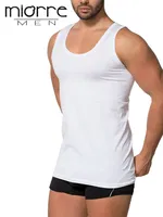 Miorre Yüzde yüz Pamuk Penye Erkek Atlet - Büyük Beden Seçenekleri Beyaz farklı açı