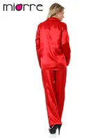 Miorre Saten Kadın Pijama Takım 001-018466 Kırmızı görsel 8