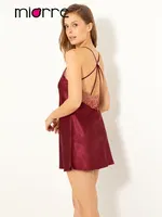 Miorre Saten Gecelik Bordo Bordo farklı açı