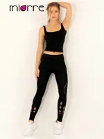 Miorre Seamless Dikişsiz Crop Top Atlet Siyah farklı açı