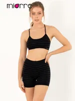 Miorre Shiny Dikişsiz Kaplı Spor Büstiyer Siyah görsel 8