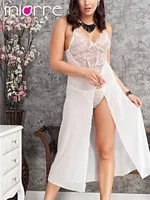 Beyaz Tül Gecelik Miorre 011-004457 Beyaz detay görünüm