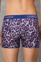 Modal Çok Renkli Baskılı Torbalı Normal Paça Boxer 1801 Leopink detay görünüm