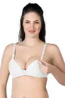 Modal Cotton Kaplı Emzirme Sütyeni Emay 1422 Beyaz görsel 4