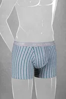 Modal Nokta Desenli Renkli Boxer Doreanse 614 Green Grey Check
