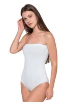 Modal Straplez Çıtçıtlı Body İmer 9262 Beyaz detay görünüm