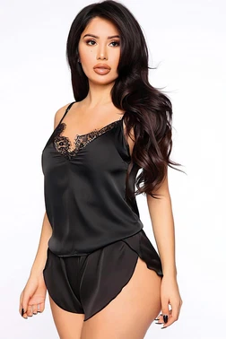Night Light Saten Mini Şortlu Takım 3359