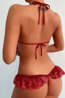 Seksi Kırmızı Fantazi Takım Night Light 3327 Kırmızı farklı açı