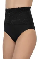 Önü Dantelli Yüksel Bel Slip Korse Emay 2090 Siyah farklı açı