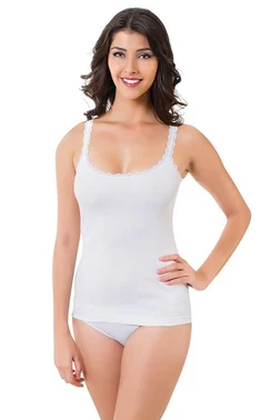 Öztaş Bayan ince Askılı Dantelli Ribana Atlet Öztaş A2048