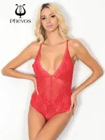 Phevos Kırmızı Fantezi Dantelli Babydoll Kırmızı farklı açı