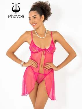 Phevos Phevos Ön Kısmı Açık 2li Gecelik Takımı - Alternatif Görünüm