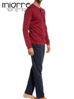 Pijama Takımı Erkek Bordo farklı açı