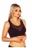 Seamless Tüllü Toparlayıcı Sütyen Emay 4028 Siyah