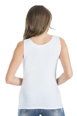 Derya Kurşun Sıfır Kol Güpür Yaka Kadın Tişört Derya Kurşun 299 - Alternatif Görünüm