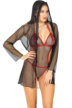 Sistina Bodysuit Takım Siyah Gecelik Takım Sistina 1369