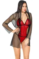 Bodysuit Kırmızı Gecelik Takım Sistina 1370 Kırmızı