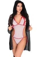 Bodysuit Beyaz Gecelik Takım Sistina 1371 Beyaz