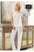 Penye Pijama Takım Sistina 1561 Ekru